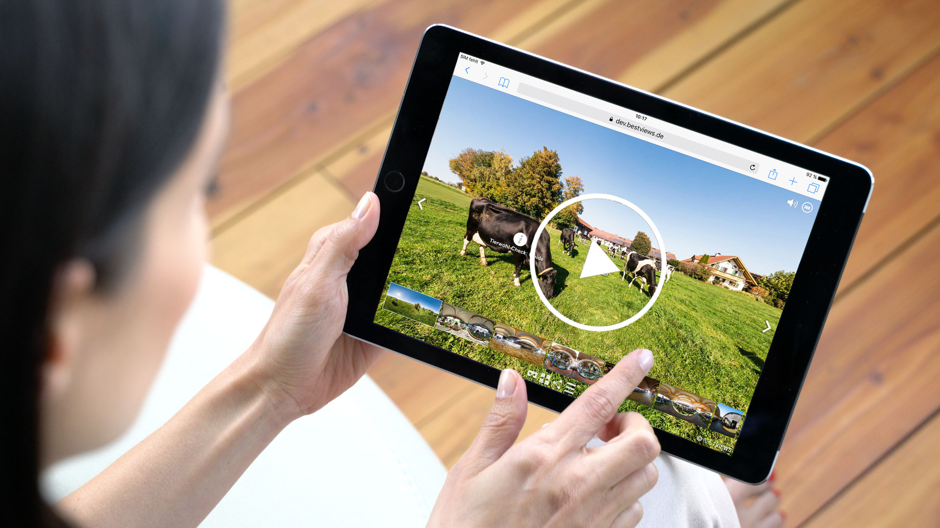 virtuelles 360 Grad Video mit dem Tablet live erleben virtuelles 360 Grad Video mit dem Tablet live erleben