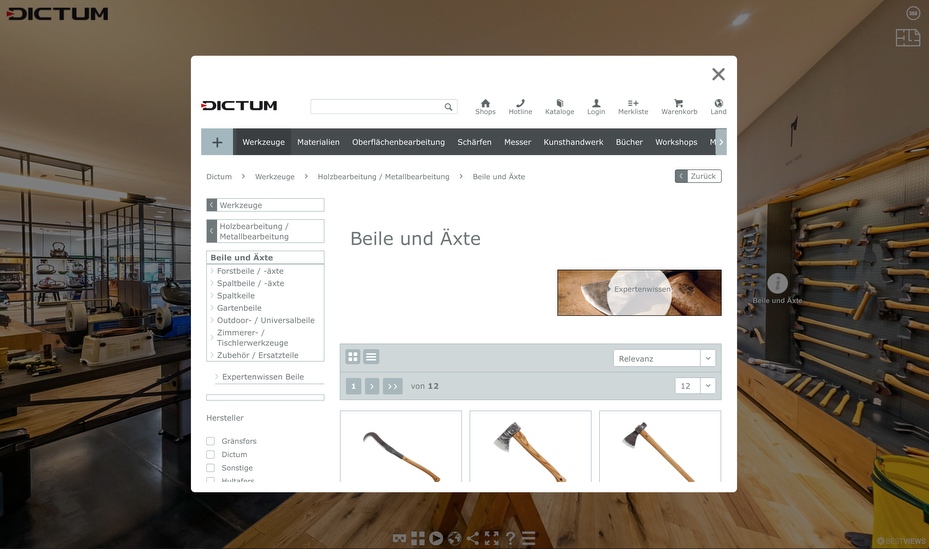 Webseiten direkt im 360° Rundgang