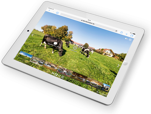 virtueller 360 Grad Bauernhof Rundgang Naturland