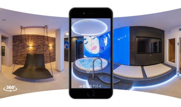 Erleben Sie mit dem Smartphone im 360 Grad Rundgang Spa -und Wellness Erlebnisse der Extraklasse.