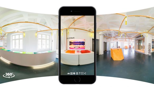 virtuelle Tour in 360 Grad Designerwerkschau mit dem Smartphone erleben